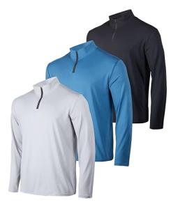 Men's Dry-Fit Quarter Zip Athletic Pullover Set
