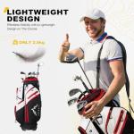 UNIHIMAL 15-Way Golf Cart Bag with Rain Cover