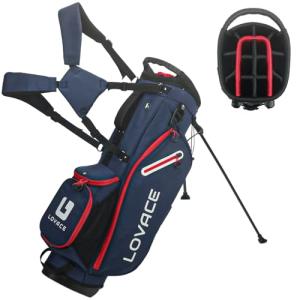 LOVACE Lightweight 14-Way Golf Stand Bag - Blue