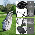 KVV Lightweight Golf Stand Bag with Dividers and Pockets