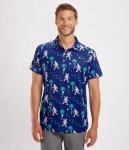 Tipsy Elves Men's Blue Sasquatch Golf Polo