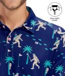 Tipsy Elves Men's Blue Sasquatch Golf Polo