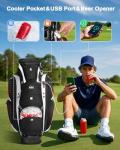 Vancropak Golf Cart Bag with USB Charging & Cooler