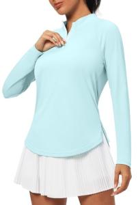 Heathyoga Women's UV Protection Golf Quarter Zip Shirt