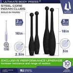 Ultimate Body Press Indian Clubs - 1lb, 2lb, 3lb