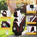 Shopsource 14-Way Golf Cart Bag with Padded Strap