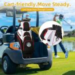 Shopsource 14-Way Golf Cart Bag with Padded Strap
