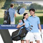 Lightweight 15-Way Organizer Golf Cart Bag with Cooler