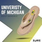 Michigan Collegiate Series Golf Sandal in Tan