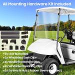 10L0L Clear Foldable Golf Cart Windshield for EZGO