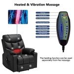Massage & Heat Power Lift Recliner Chair - Black