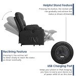 Massage & Heat Power Lift Recliner Chair - Black