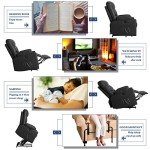Massage & Heat Power Lift Recliner Chair - Black