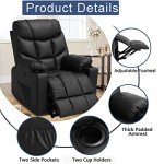 Massage & Heat Power Lift Recliner Chair - Black