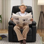 Massage & Heat Power Lift Recliner Chair - Black