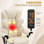 HOMREST Ergonomic Reclining Massage Chair with Footrest