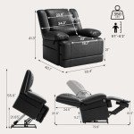 Power Lift Recliner Chair with Massage & Heat
