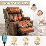 COOSLEEP Power Lift Recliner Chair with Massage and Heat