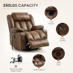 COOSLEEP Power Lift Recliner Chair with Massage and Heat