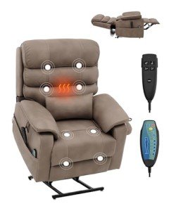 Dual Motor Power Lift Recliner with Heat & Massage