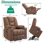 VIVIJASON Heated Power Lift Chair with Massage Functions
