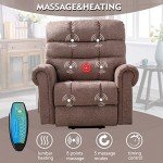 Large Power Lift Recliner with Massage and Heat