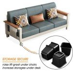 Heavy Duty 3-Inch Bed Risers, Set of 8