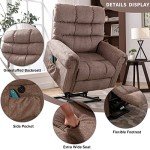 Large Power Lift Recliner with Massage and Heat