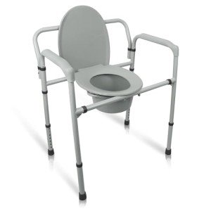 Vive Bariatric Folding Commode Chair with Bucket