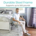 Vive Bariatric Folding Commode Chair with Bucket