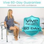 Vive Bariatric Folding Commode Chair with Bucket
