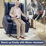 Kiertl Power Lift Recliner Chair with Massage - Blue
