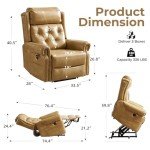 Rhevoy Power Lift Recliner Chair with Massage & Heat