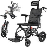 Lightweight Folding Travel Wheelchair for Seniors