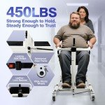Foldable 4-in-1 Patient Lift Chair for Seniors