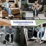 Foldable 4-in-1 Patient Lift Chair for Seniors