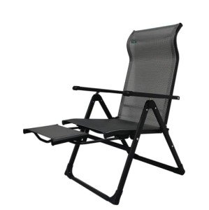 Ergo+ Foldable Patio Chair with Footrest - Gray