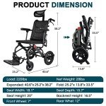 Lightweight Folding Travel Wheelchair for Seniors
