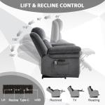 CANMOV 46" Extra Large Power Lift Recliner Chair