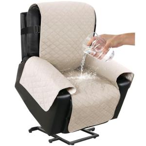 Waterproof Power Lift Recliner Cover in Ivory