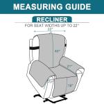 Waterproof Power Lift Recliner Cover in Ivory
