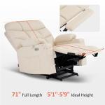 MCombo Oversized Power Lift Recliner Chair - Cream