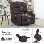 DURASPACE Electric Lift Massage Recliner Chair - Brown