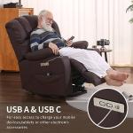 DURASPACE Electric Lift Massage Recliner Chair - Brown