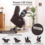 DURASPACE Electric Lift Massage Recliner Chair - Brown