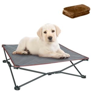 Outdoor Lifted Dog Bed with Washable Cover