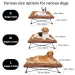 Outdoor Lifted Dog Bed with Washable Cover