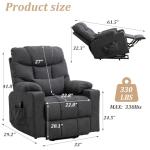 Electric Power Lift Recliner Chair with Massage and Heat