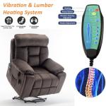 Extra Wide Power Lift Recliner Chair with Massage