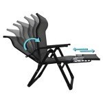 Ergo+ Foldable Patio Chair with Footrest - Gray
